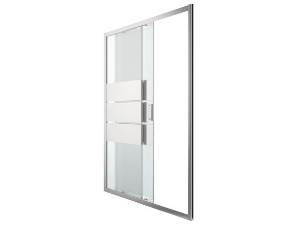 Porte de douche coulissante 2 volets "Beloya" l. 140cm en verre effet miroir - GoodHome - Brico Dépôt