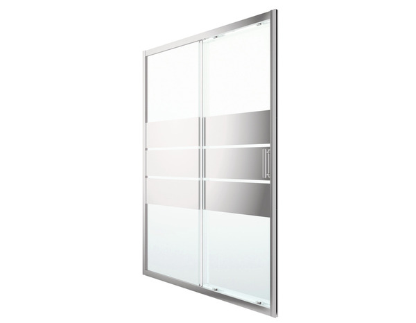 Porte de douche coulissante 2 volets "Beloya" l. 140cm en verre effet miroir - GoodHome - Brico Dépôt