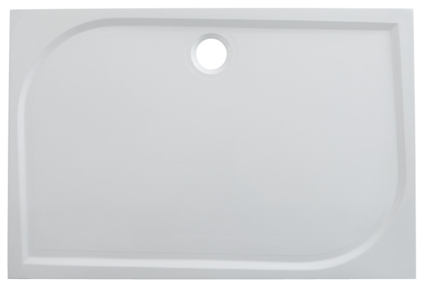 Receveur de douche rectangulaire extraplat 120 x 80 cm en résine - GoodHome - Brico Dépôt