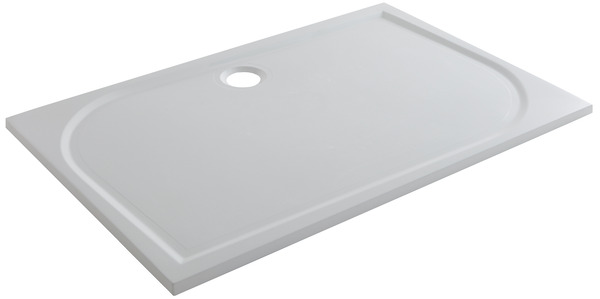 Receveur de douche rectangulaire extraplat 120 x 80 cm en résine - GoodHome - Brico Dépôt