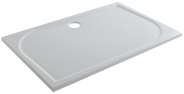 Receveur de douche rectangulaire extraplat en résine blanc 120 x 90 cm  - GoodHome - Brico Dépôt