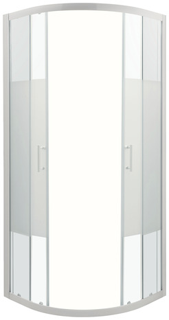 Porte de douche angle circulaire 190 x 80 cm verre aspect dépoli - Cooke and Lewis - Brico Dépôt