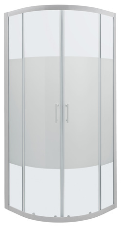 Porte de douche angle circulaire 190 x 90 cm verre aspect dépoli - Cooke and Lewis - Brico Dépôt