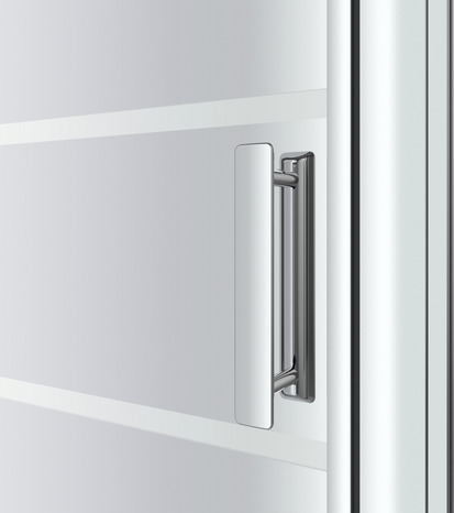 Porte de douche pivotante "Beloya" l.70 cm en verre effet miroir - GoodHome - Brico Dépôt