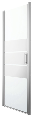 Porte de douche pivotante "Beloya" l.80 cm en verre effet miroir - GoodHome - Brico Dépôt