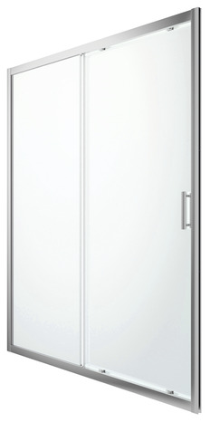 Porte de douche coulissante 2 volets "Beloya" l.160 cm en verre transparent - GoodHome - Brico Dépôt