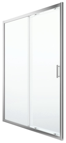 Porte de douche coulissante 2 volets "Beloya"  l. 140 cm en verre transparent - GoodHome - Brico Dépôt
