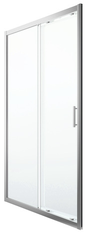 Porte de douche coulissante 2 volets "Beloya" l.120 cm en verre transparent - GoodHome - Brico Dépôt