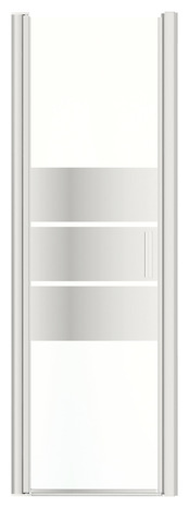 Porte de douche pivotante "Beloya" l.70 cm en verre effet miroir - GoodHome - Brico Dépôt
