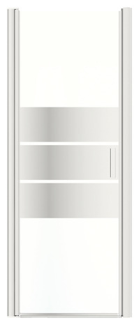 Porte de douche pivotante "Beloya" l.80 cm en verre effet miroir - GoodHome - Brico Dépôt