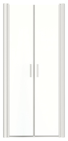 Porte de douche battante "Beloya" l.90 cm en verre transparent - GoodHome - Brico Dépôt