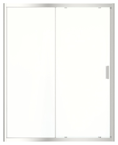 Porte de douche coulissante 2 volets "Beloya" l.160 cm en verre transparent - GoodHome - Brico Dépôt