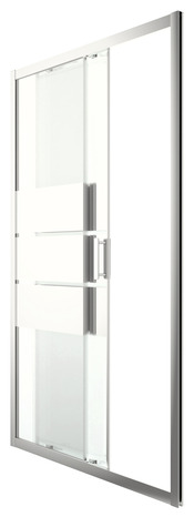 Porte de douche coulissante 2 volets "Beloya" l.120 cm en verre effet miroir - GoodHome - Brico Dépôt