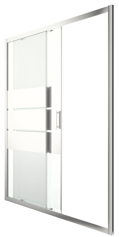 Porte de douche coulissante 2 volets Beloya l. 160 cm en verre effet miroir - GoodHome - Brico Dépôt