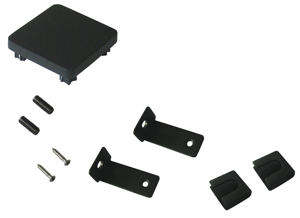 Poteau aluminium rainuré Neva gris foncé H. 2,40 m - Section 70 x 70mm - Marque BLOOMA - Brico Dépôt