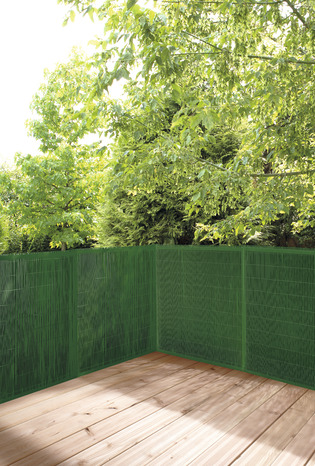 Canisse PVC verte - Hauteur. 1 m x L. 3 m - Marque BLOOMA - Brico Dépôt