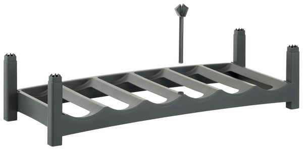 Casier à bouteille gris en polypropylène 6 bouteilles "Vario" - Brico Dépôt