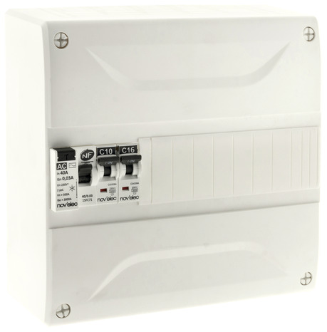 Tableau prééquipé 1rangée 13 modules extension/rénovation - Novelec - Brico Dépôt