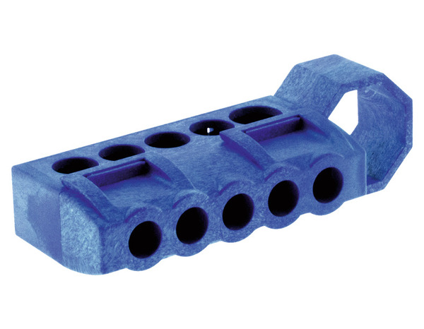 Bornier neutre 5 connexions - Bleu - Novelec - Brico Dépôt