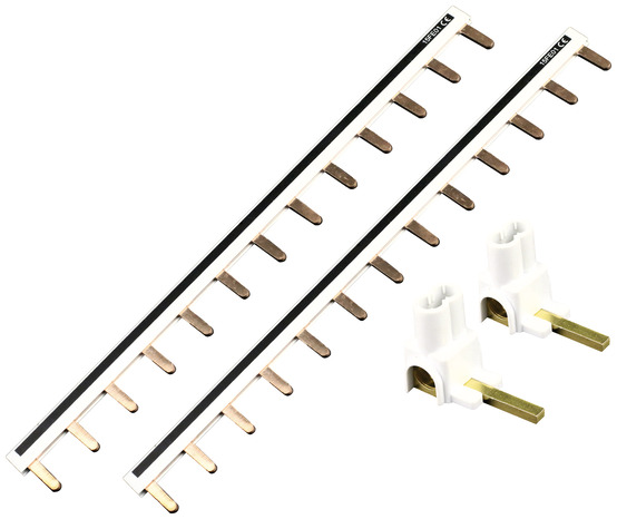 Lot de 2 bornes d'alimentation + 2 peignes de raccordement - Novelec - Brico Dépôt