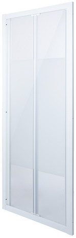 Porte de douche pliante 2 volets "Onega" l.80 cm en verre aspect dépoli - Cooke and Lewis - Brico Dépôt