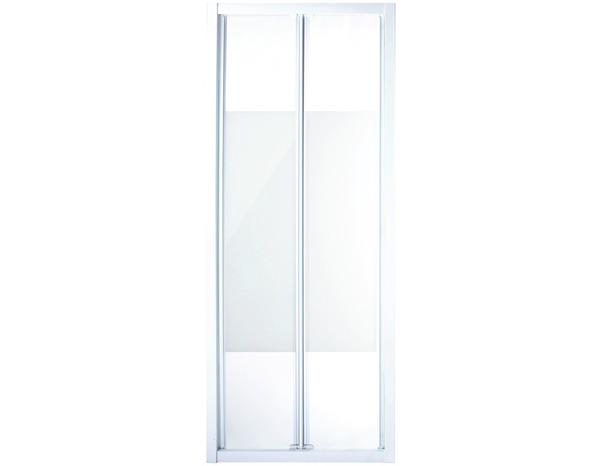 Porte de douche pliante 2 volets "Onega" l.90 cm en verre aspect dépoli - Cooke and Lewis - Brico Dépôt