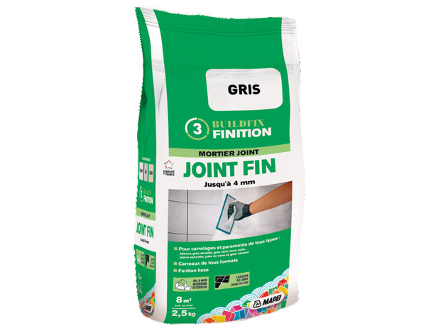 Mortier pour joint fin - Gris - 2.5kg* - Mapei - Brico Dépôt
