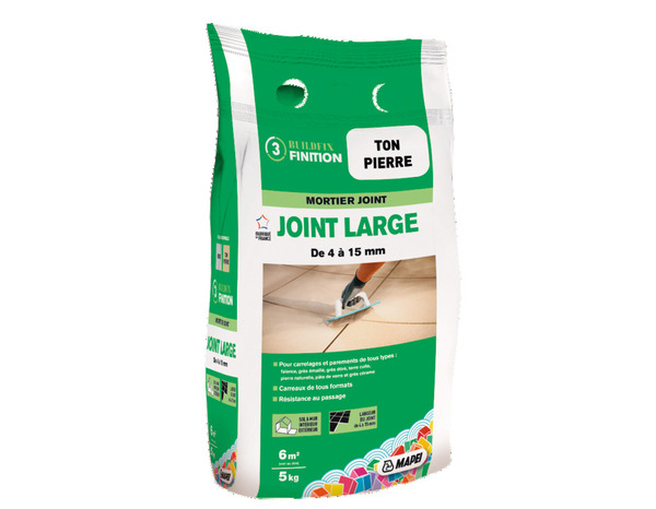 Mortier joint large pour sols et murs, intérieurs et extérieurs - Sac de 5 kg - Mapei - Brico Dépôt