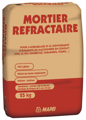 Mortier réfractaire - Sac de 25 kg - VPI - Brico Dépôt