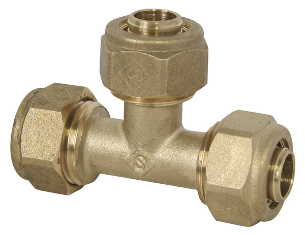 Té à compression 20x27 mm pour tube PER - Ø 20 mm - Brico Dépôt