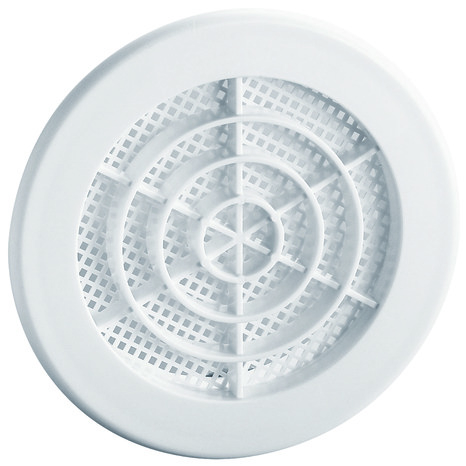 Grille fixe PVC ronde blanche Ø 150/160 mm - Brico Dépôt