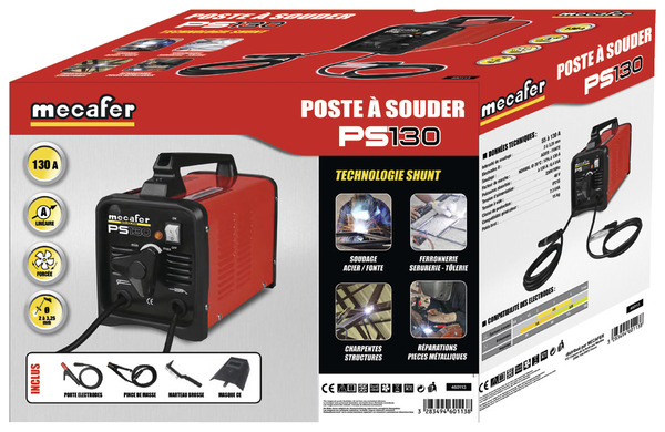 Poste à souder à l'arc - Shunt PS130 - Mecafer - Brico Dépôt