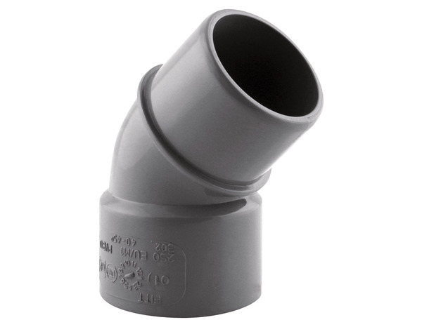 Coude PVC pour évacuation - 45 ° M/F Ø 40 mm - Fitt - Brico Dépôt