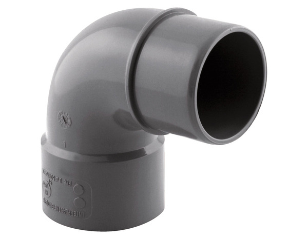 Coude PVC pour l'évacuation gravitaire des eaux usées et pluviales - 87 ° M/F Ø 50 mm - Fitt - Brico Dépôt