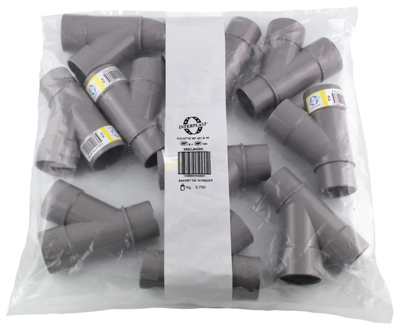 Y PVC - 45 ° M/F Ø 40 mm - Fitt - Brico Dépôt