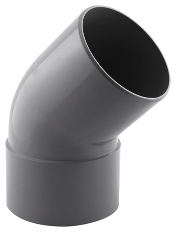 Coude PVC pour l'évacuation gravitaire des eaux usées et pluviales - 45 ° M/F Ø 100 mm - Fitt - Brico Dépôt