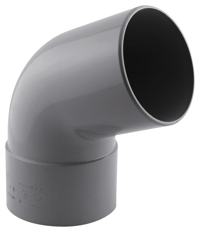 Coude PVC pour l'évacuation gravitaire des eaux usées et pluviales - 67 ° M/F Ø 100 mm - Fitt - Brico Dépôt