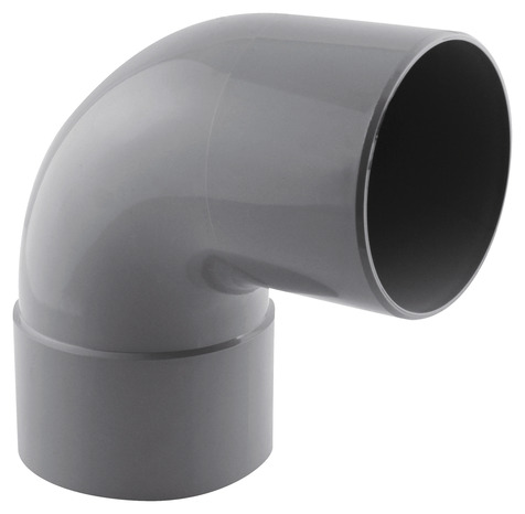 Coude PVC pour l'évacuation gravitaire des eaux usées et pluviales - 87 ° M/F Ø 100 mm - Fitt - Brico Dépôt