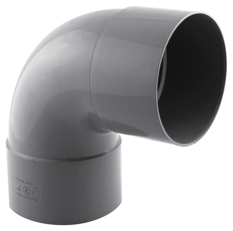 Coude PVC pour l'évacuation gravitaire des eaux usées et pluviales - 87 ° F/F Ø 100 mm - Fitt - Brico Dépôt