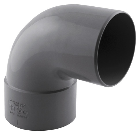 Coude PVC pour l'évacuation gravitaire des eaux usées et pluviales - 87 ° M/F Ø 80 mm - Fitt - Brico Dépôt