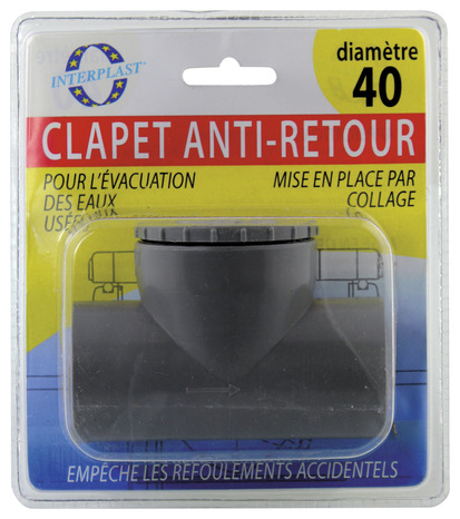 Clapet anti-retour en PVC Ø 40 mm - Fitt - Brico Dépôt