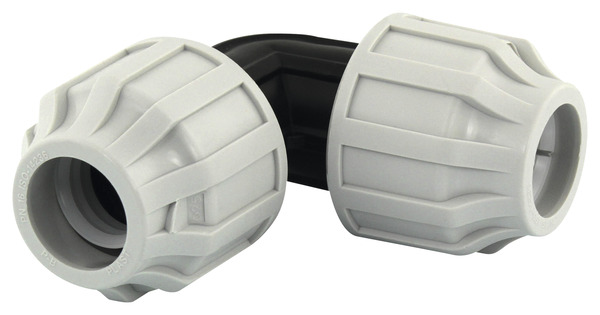 Coude 90 ° à compression en polyéthylène haute et basse densité Ø 25 mm - Fitt - Brico Dépôt