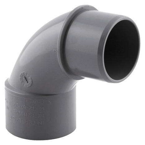 Coude PVC 87 ° M/F Ø 32 mm pour l'évacuation gravitaire des eaux usées et pluviales - Fitt - Brico Dépôt
