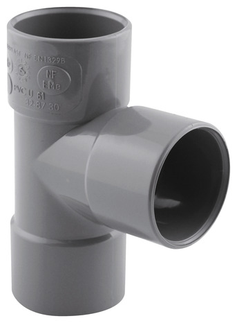 Té pied de biche PVC F/F 87 ° F Ø 32 mm - Fitt - Brico Dépôt