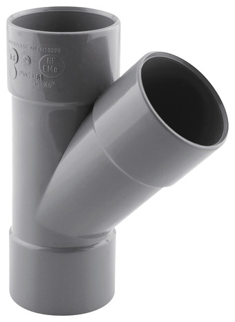 Y PVC - 45 ° F/F Ø 40 mm - Fitt - Brico Dépôt