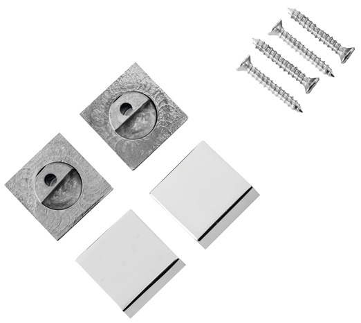 Lot de 4 fixations miroir carré - Cooke and Lewis - Brico Dépôt