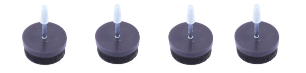Lot de 4 patins feutre à clouer marron Ø 30 mm - Diall - Brico Dépôt