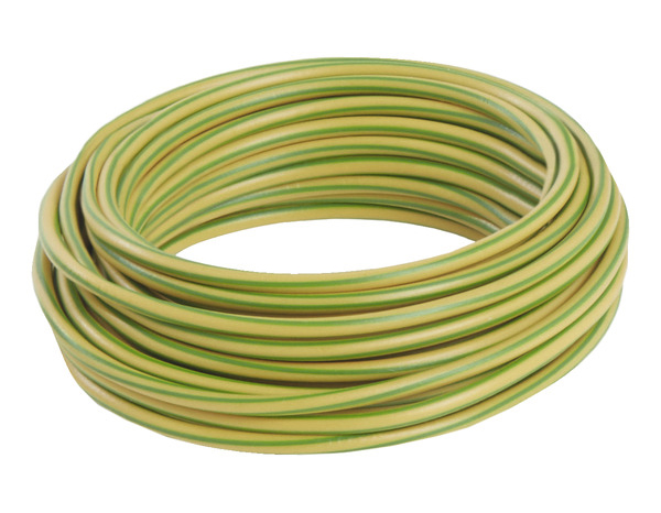 Fil électrique rigide H07VU 2,5 mm² vert/jaune - 10 m - Nexans - Brico Dépôt