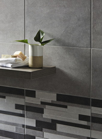 Carrelage mural "Cimenti" gris clair - l. 25 x L. 40 cm - Brico Dépôt