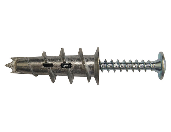 6 chevilles métal autoforeuses L30 + vis - Diall - Brico Dépôt